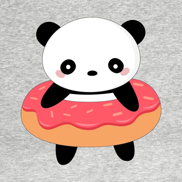 Kawaii Panda Bear Donut by happinessinatee